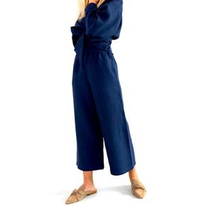 Wide Leg Linen Trousers
